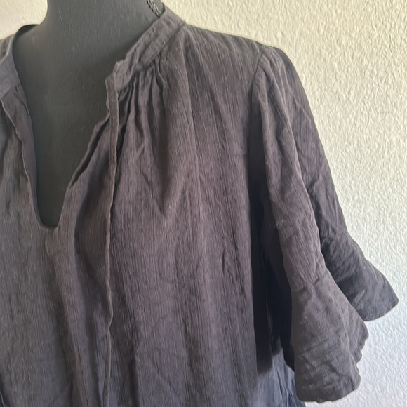 Petal & Pup Cotton Black Ruffle Tiered Mini Dress Size Large - Picture 2 of 8